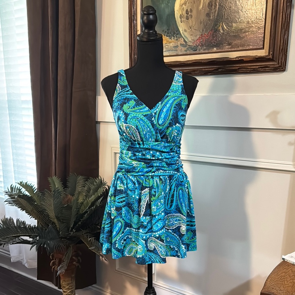 Blue Paisley Women's Dress